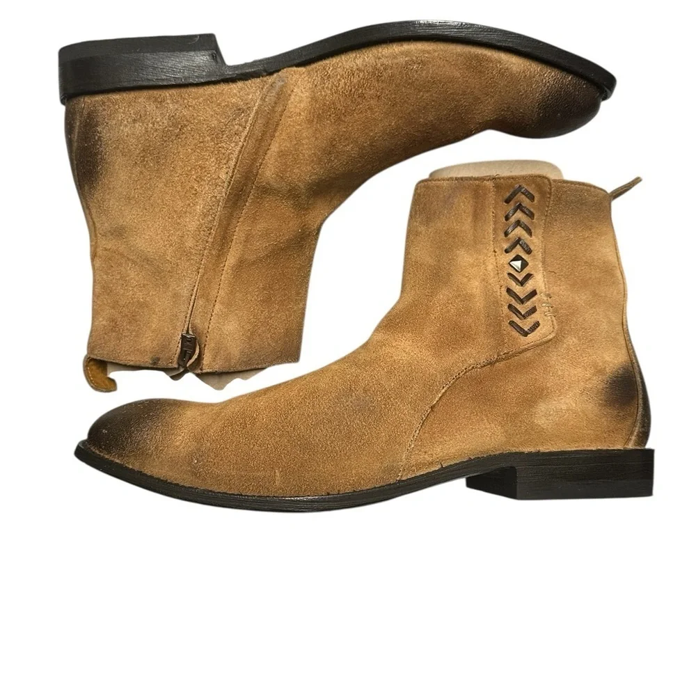 Old Gringo Tan Leather Ankle Boots size 12 new without tags, no box